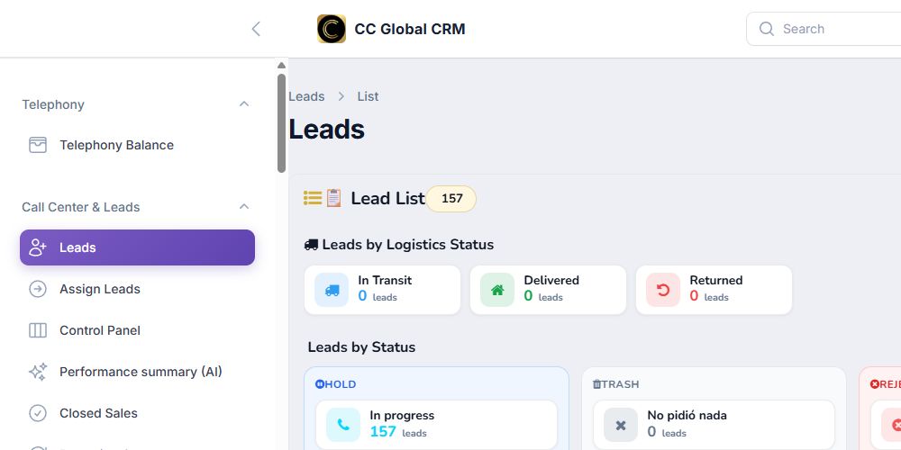 Revisar y filtrar la lista de leads