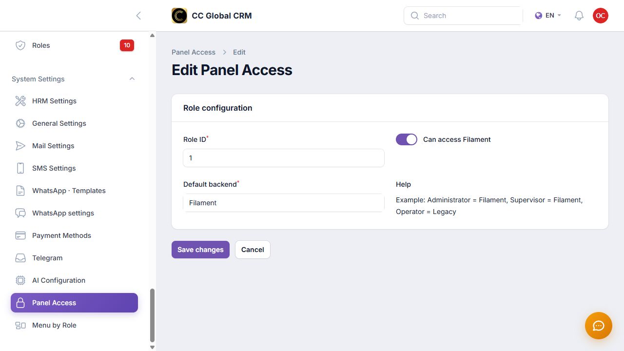 Elegir y verificar el panel